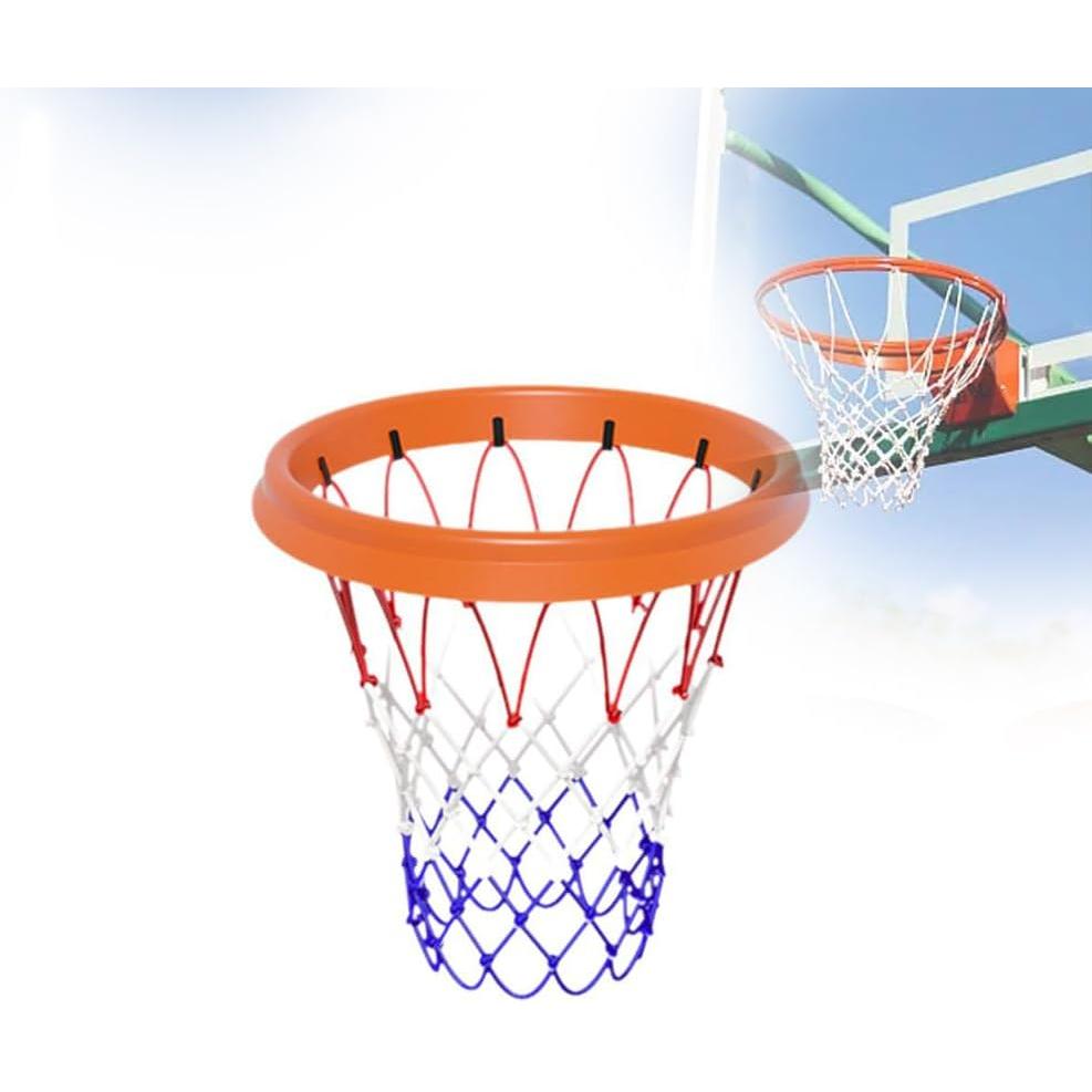 Red de baloncesto portátil, red de baloncesto de 18 pulgadas, fácil de instalar, adecuada para aros de baloncesto sin marco, diseño duradero y liviano, adecuada para interiores y exteriores