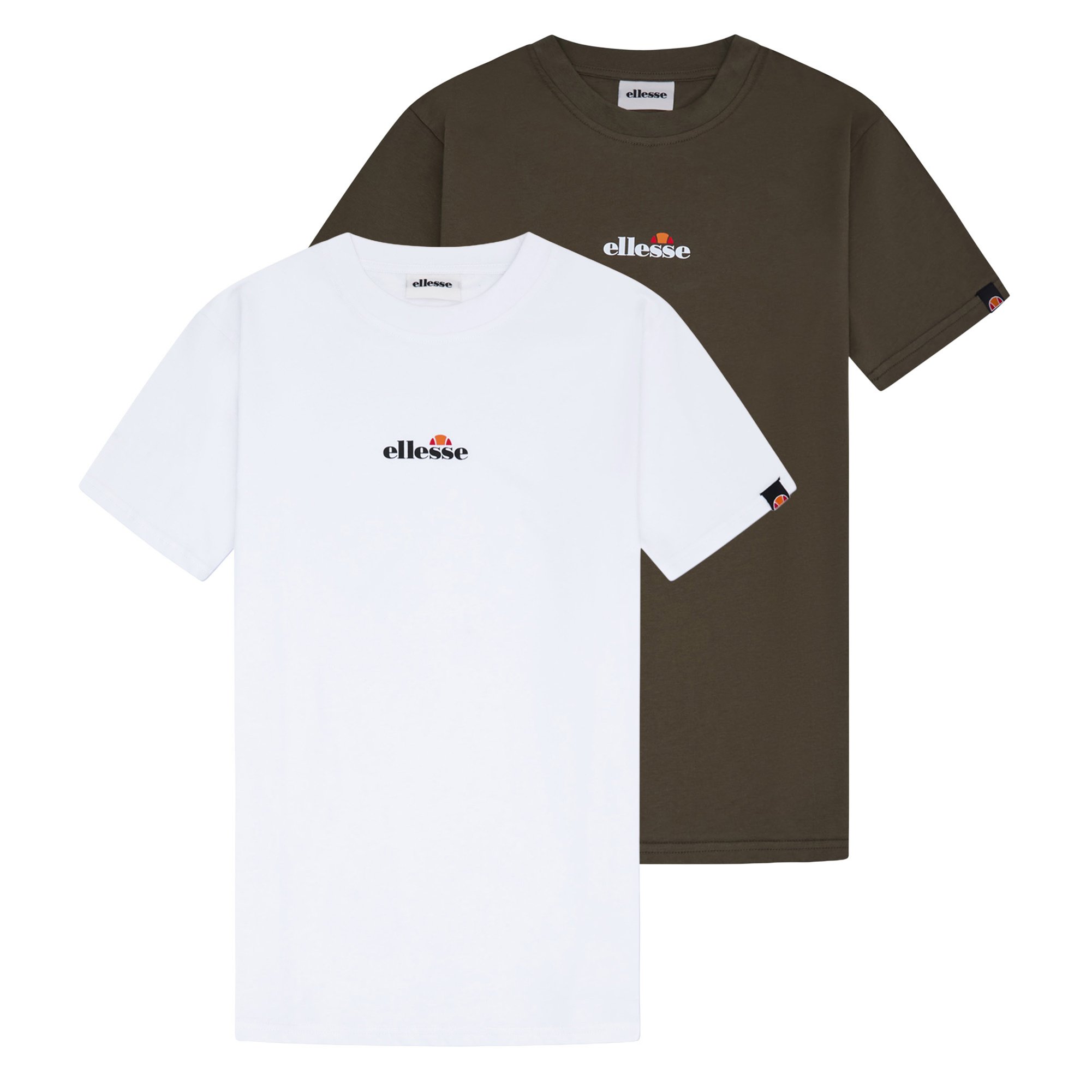 ellesse Camiseta para hombre Paquete de 2 - OLLIO 2, manga corta, cuello redondo, logotipo, algodón, liso OLLIO 2 TEE