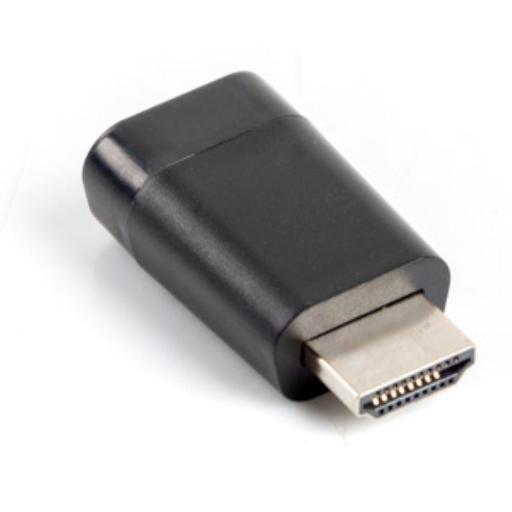 Lanberg Adaptador HDMI a VGA Macho/Hembra AD-0016-BK Negro para conversión digital-analógica Plug and Play, resolución hasta 1920x1200 y compatibilidad con dispositivos HDMI y VGA