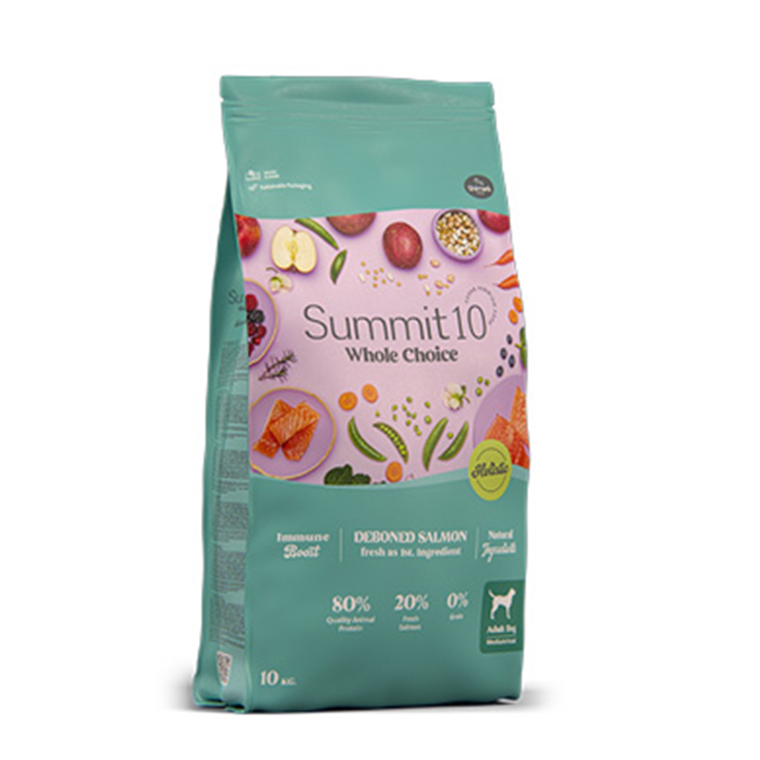 MOLY Pienso para Perros Summit Whole Choice Adult Dog Salmón Fresco Sin Cereales Refuerzo Inmunitario