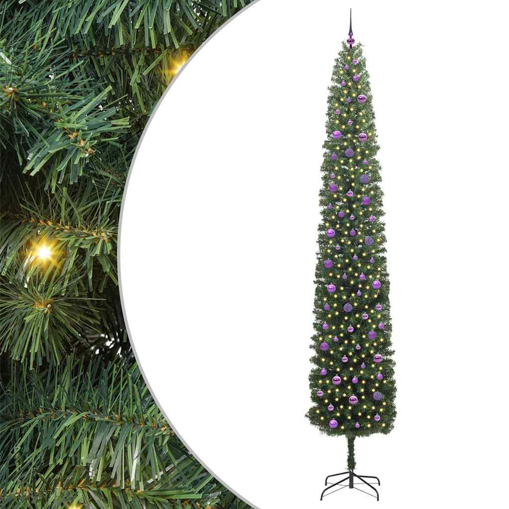 vidaXL Árbol de Navidad artificial Verde 300 cm PVC, Acero y Plástico Multicolor