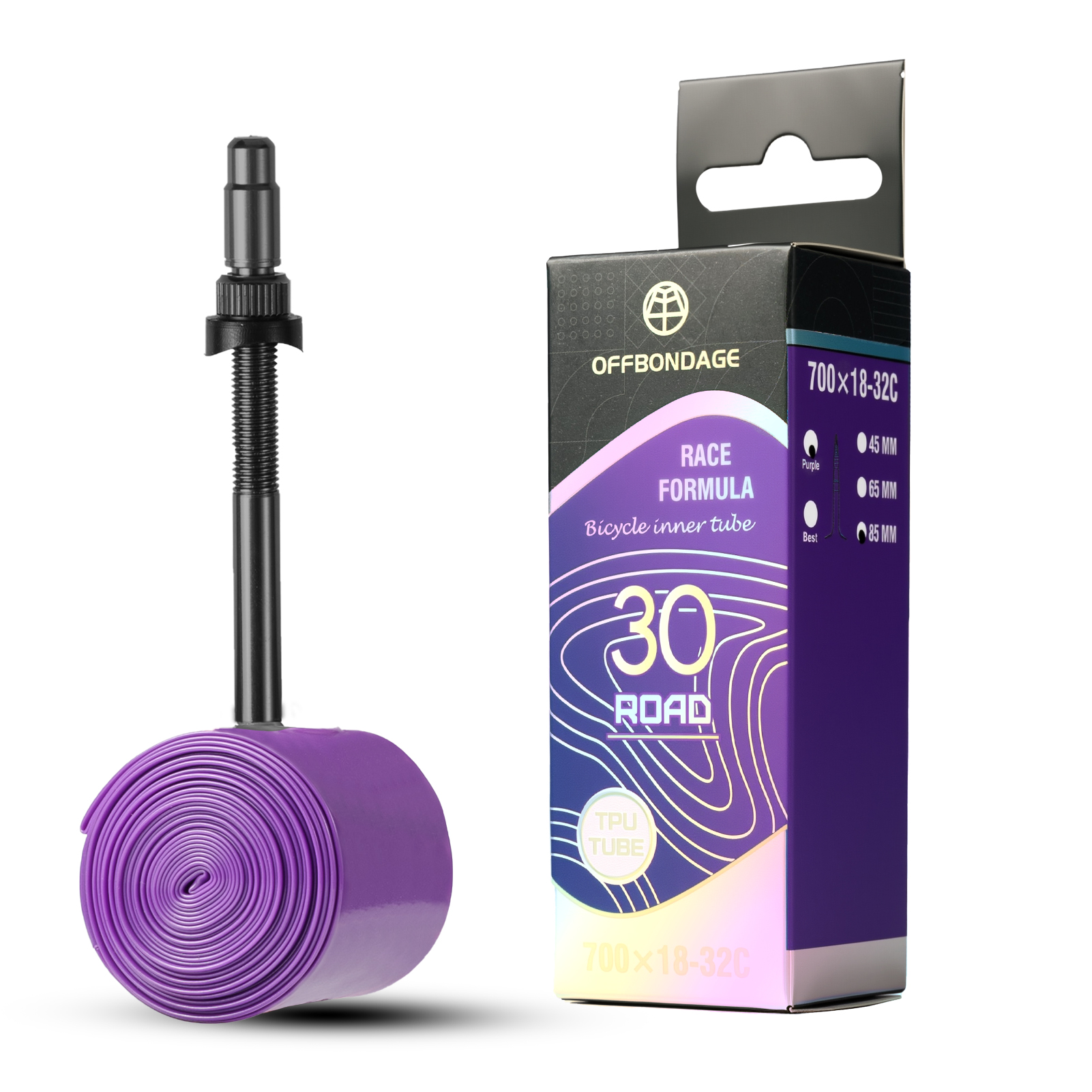 TK Tubo Interno De Bicicleta Ultraligero TPU 700c 30g Para Vehículo De Carretera 18-32 Pulgadas Válvula Francesa OFFBONDAGE