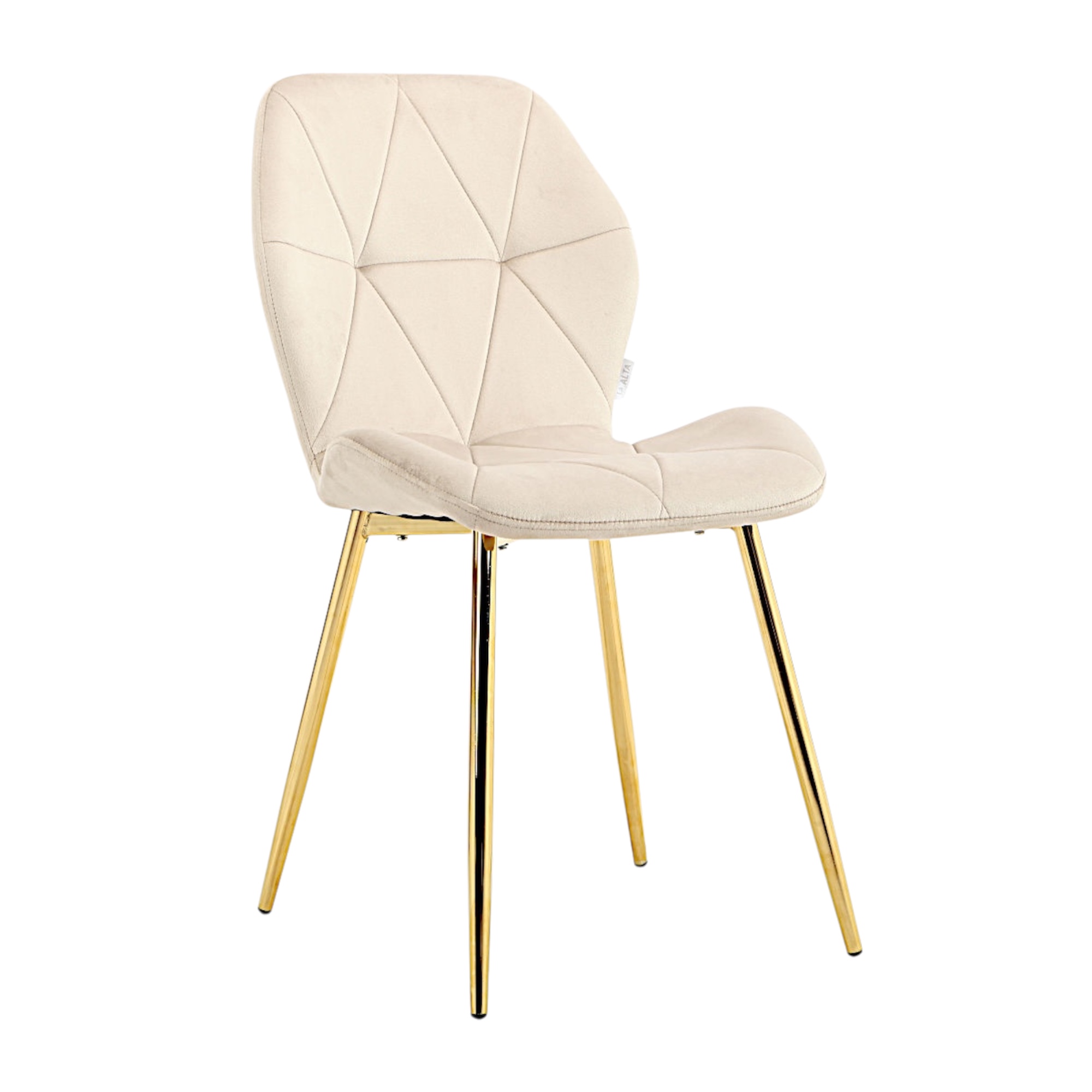 Silla Individual Minimal DECO Tapizada de Comedor Estilo Moderno con Patas Metálicas Blancas, Negras o Doradas, Varios Colores, 59 x 47 x 86 cm