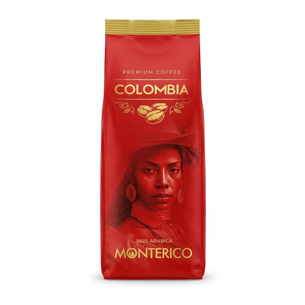 Café en Grano Monterico 1kg - 100% Arábica Premium Colombia -   Tueste Natural Selección Barista - Aroma Intenso y Frescura Garantizada