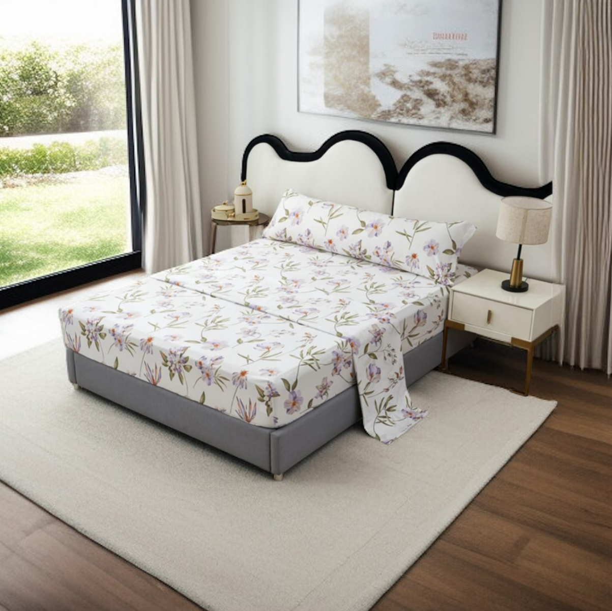 Juego de sabanas Negro (3 piezas): sábana encimera + sábana ajustable + 1 fundas de almohadade 90x135x150 CM ,180x200cm/2 Funda de Almohada