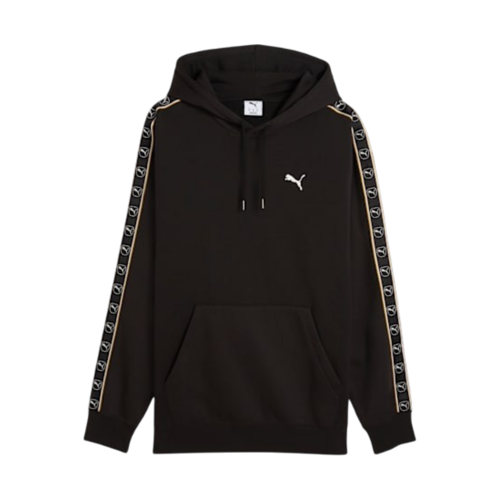 Sudadera Negra Puma ESS ELEVATED TAPE Relaxed Hoodie FL