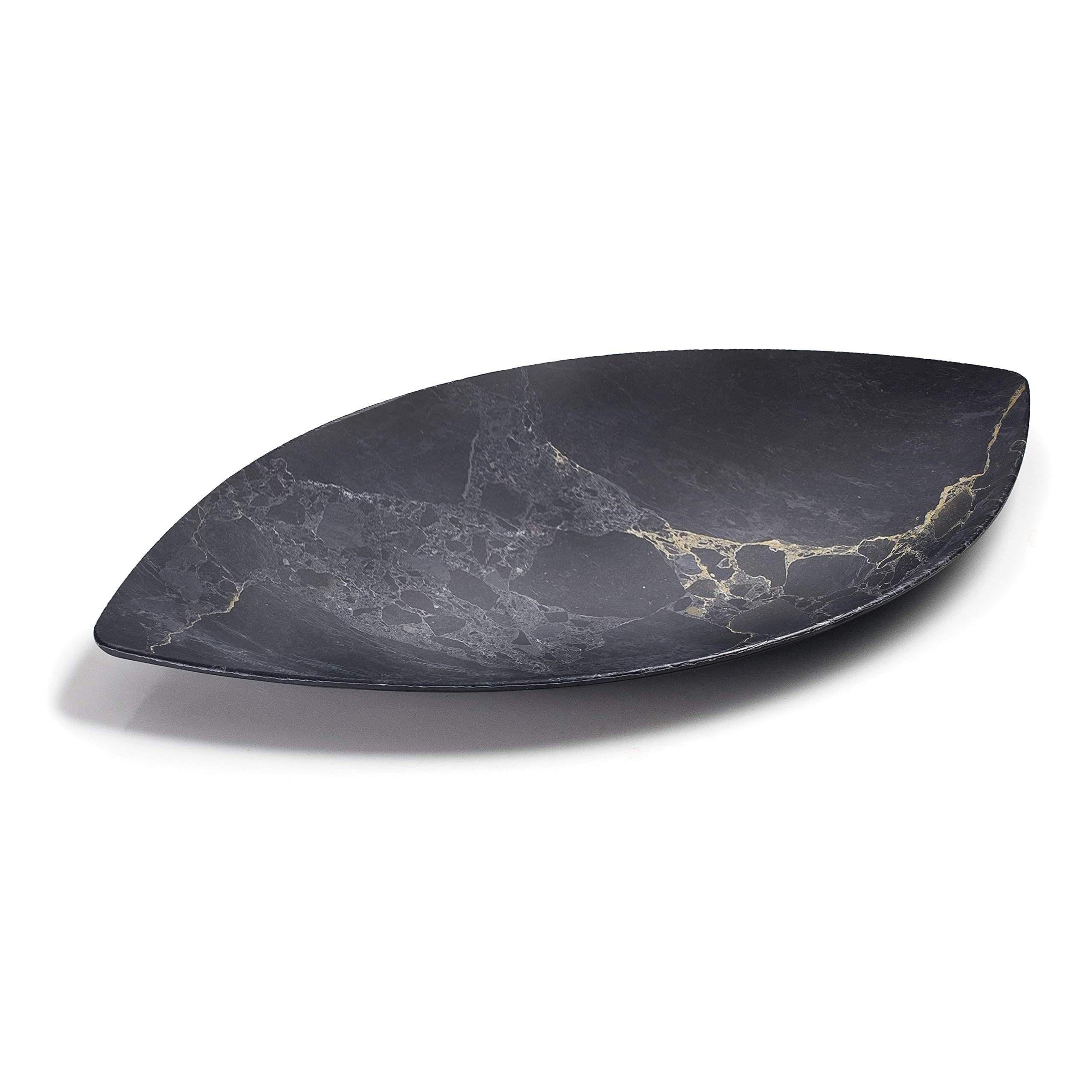 BANDEJA HOJA "STONE" MELAMIN 40X25.3X3CM