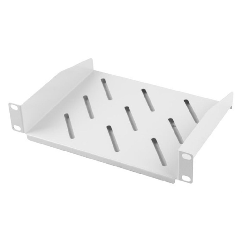 Lanberg - Cajón metálico para rack AK-1012-S de acero robusto, 1U (10 pulgadas), capacidad 20 kg, dimensiones 254x180x51.5 mm, color gris, ideal para organizadores NAS y servidores