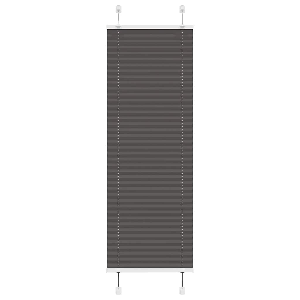 vidaXL Estor Plisado negro 40x150 cm Tela Ancho 39,4 cm Poliéster