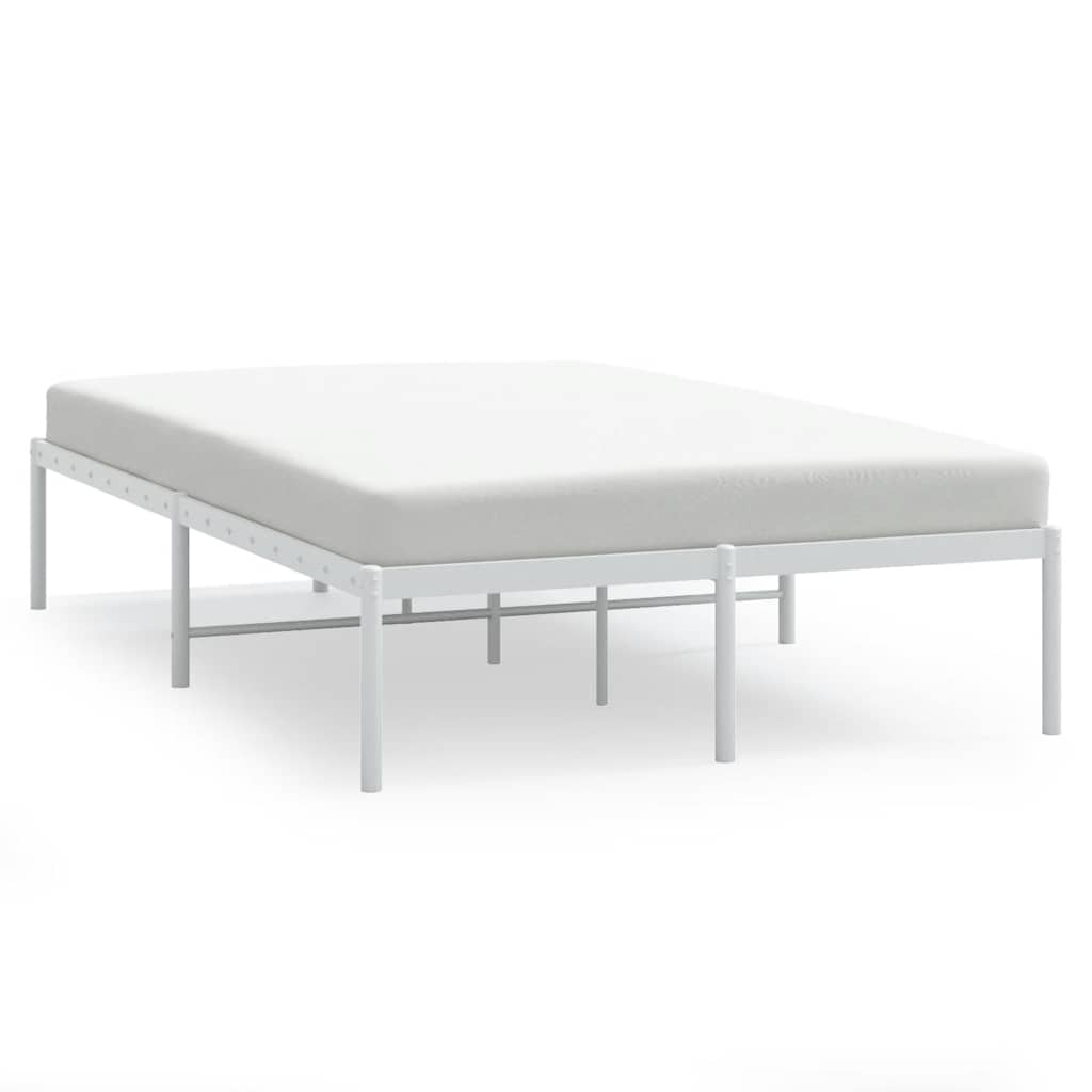 vidaXL Estructura de cama de metal blanca 120x190 cm