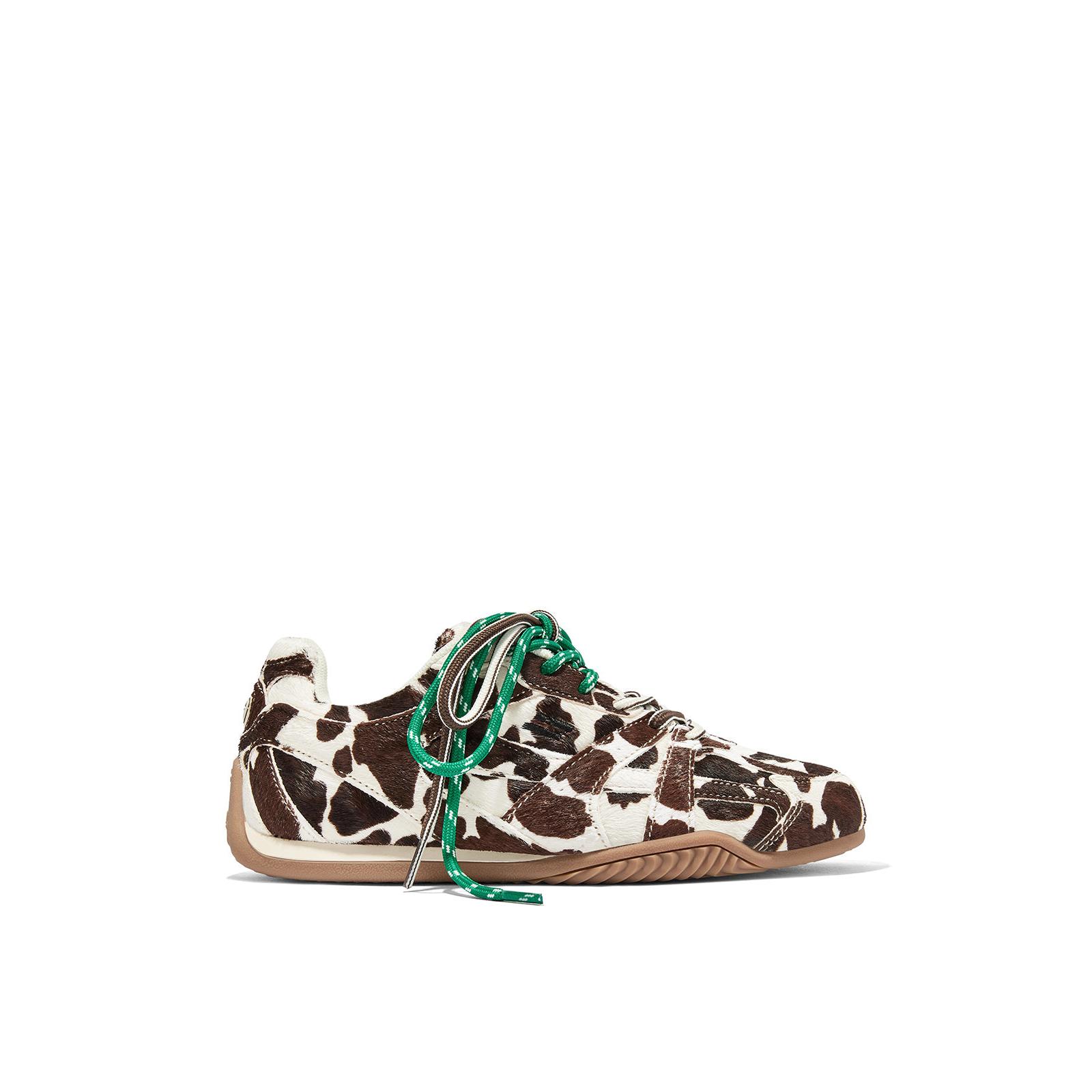 D.Franklin Zapatillas de Mujer Imola Cow con Estampado de Vaca  - Zapatillas de vestir para Mujer - Moda casual Mujer