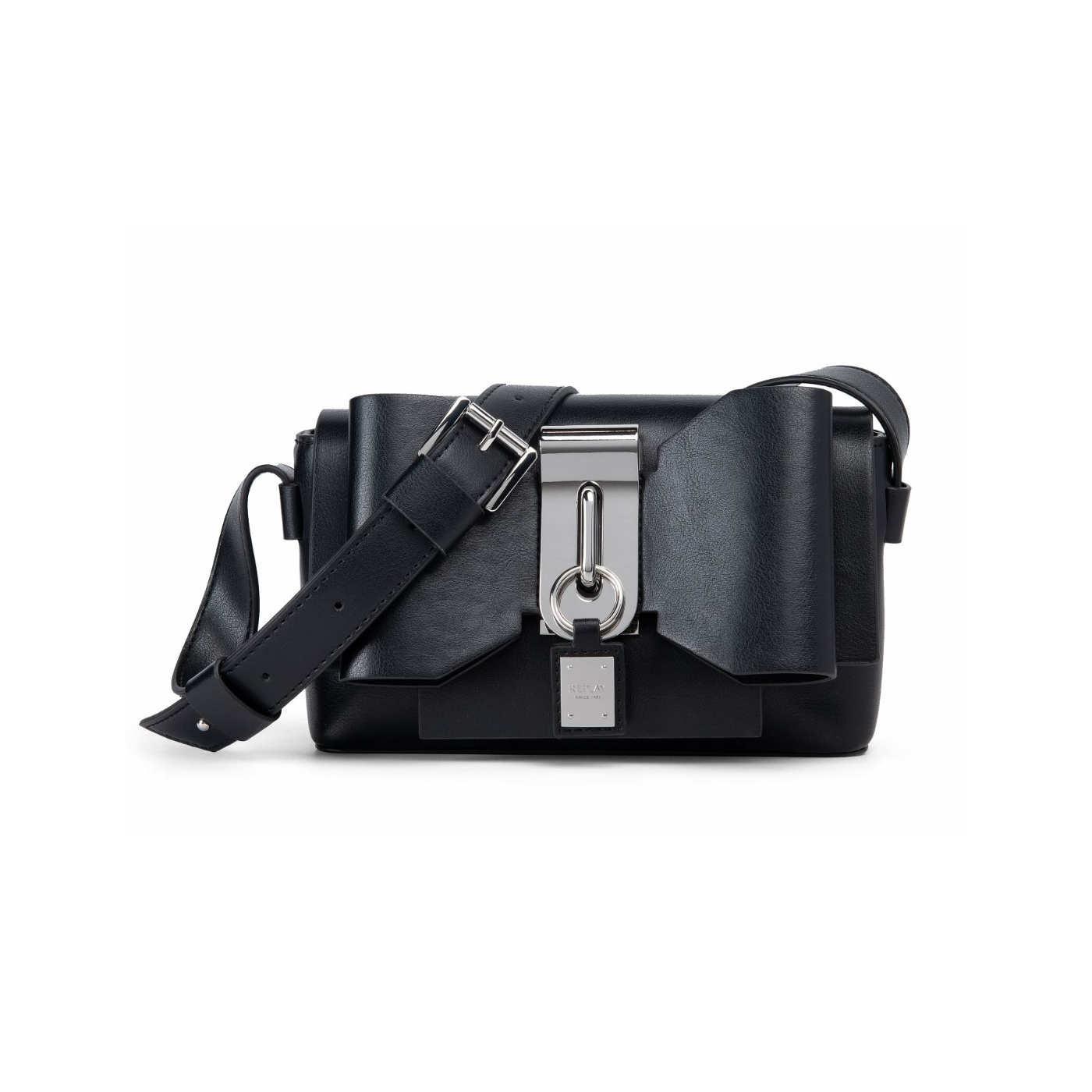 Bolso bandolera Replay negro lazo grande para mujer