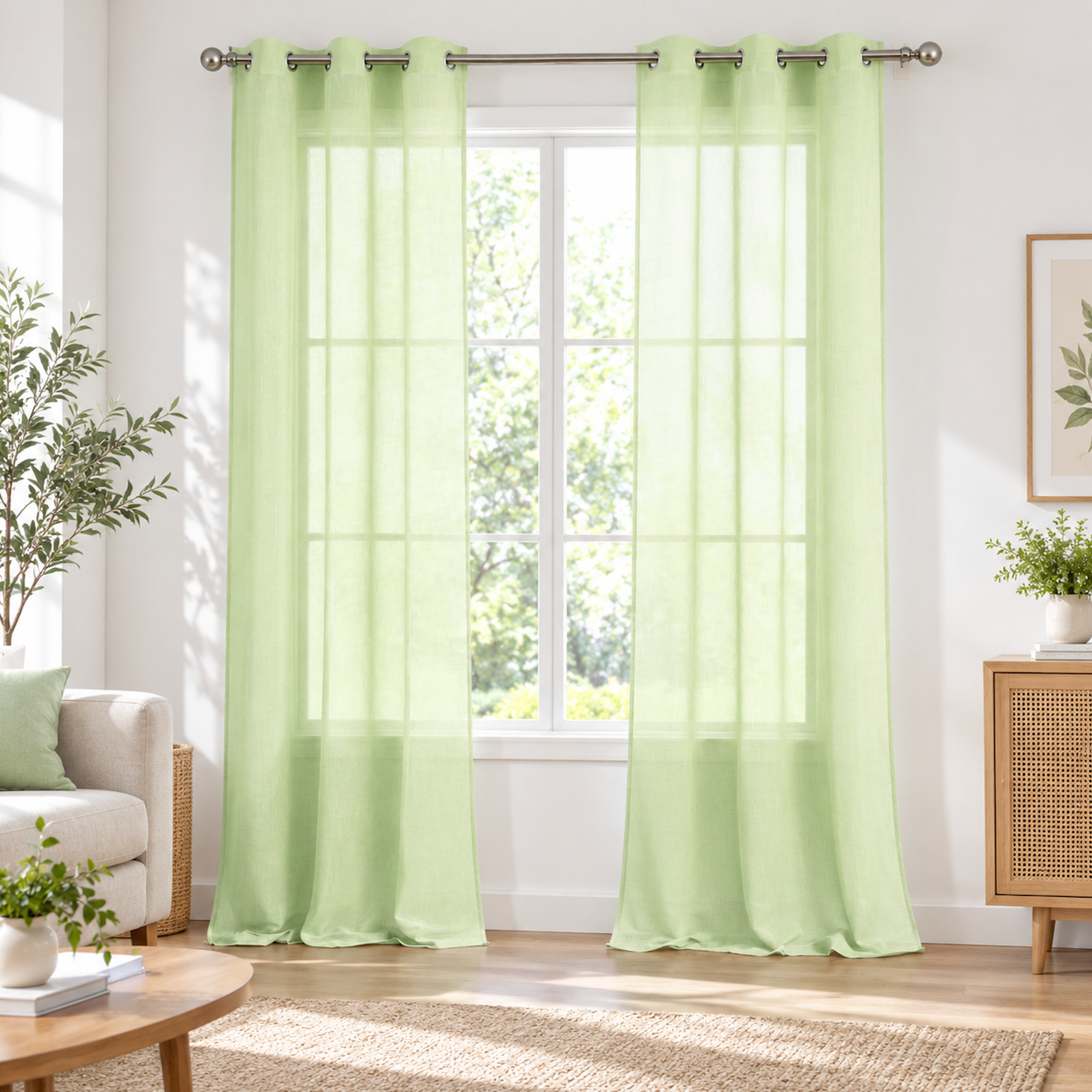 AYU SHOP Visillo Translúcido 140x260 cm para Ventana – Cortina Ligera que Deja Pasar la Luz | Disponible en 11 Colores | Elegante, Moderna y Fácil de Combinar