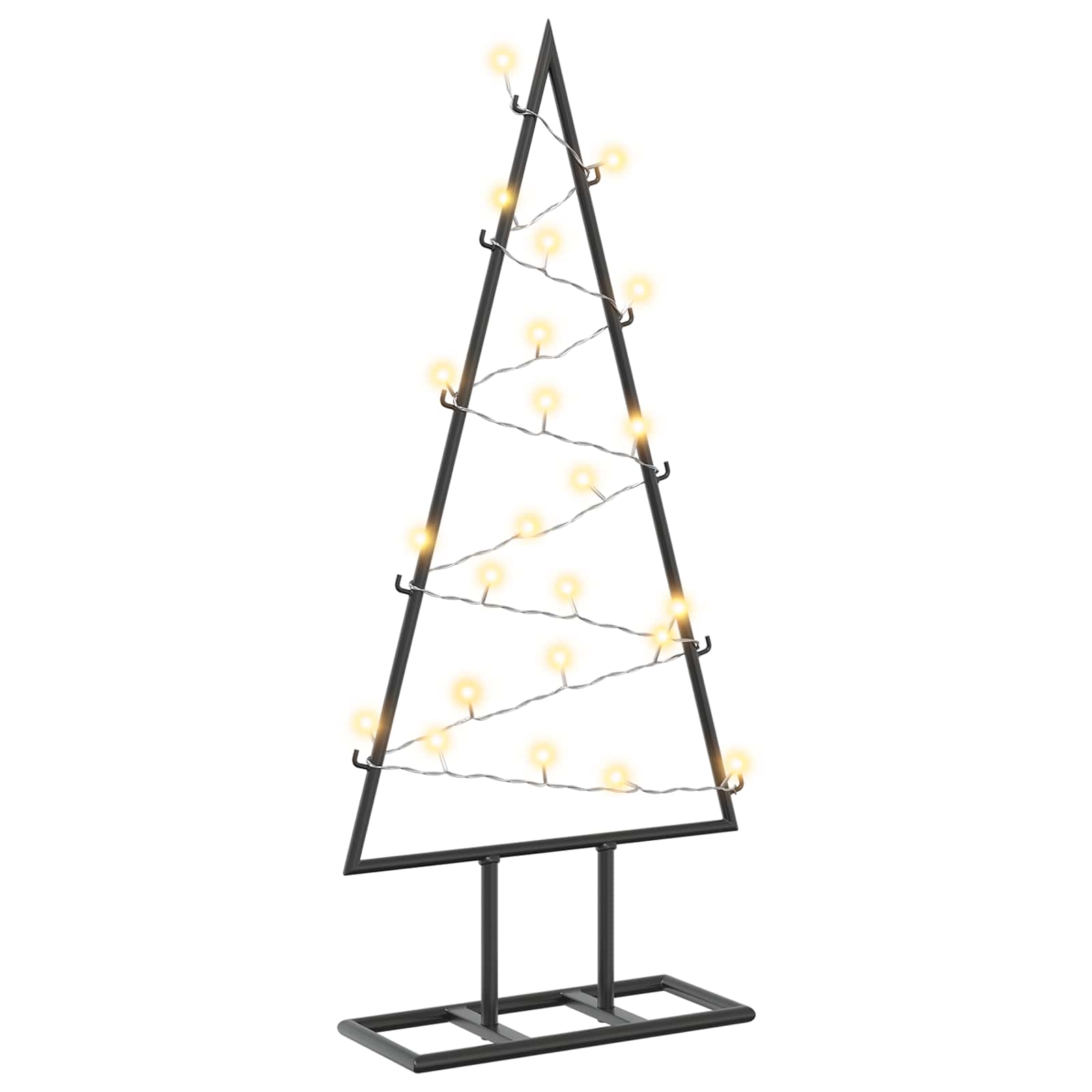 vidaXL Árbol de Navidad de metal con luces LED KUOPIO 60 cm