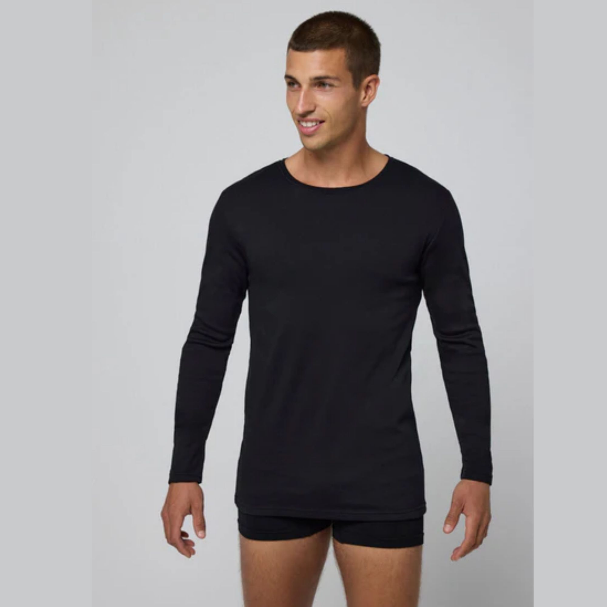 Ysabel Mora - TÉRMICO LIGERO Camiseta algodón manga larga negro