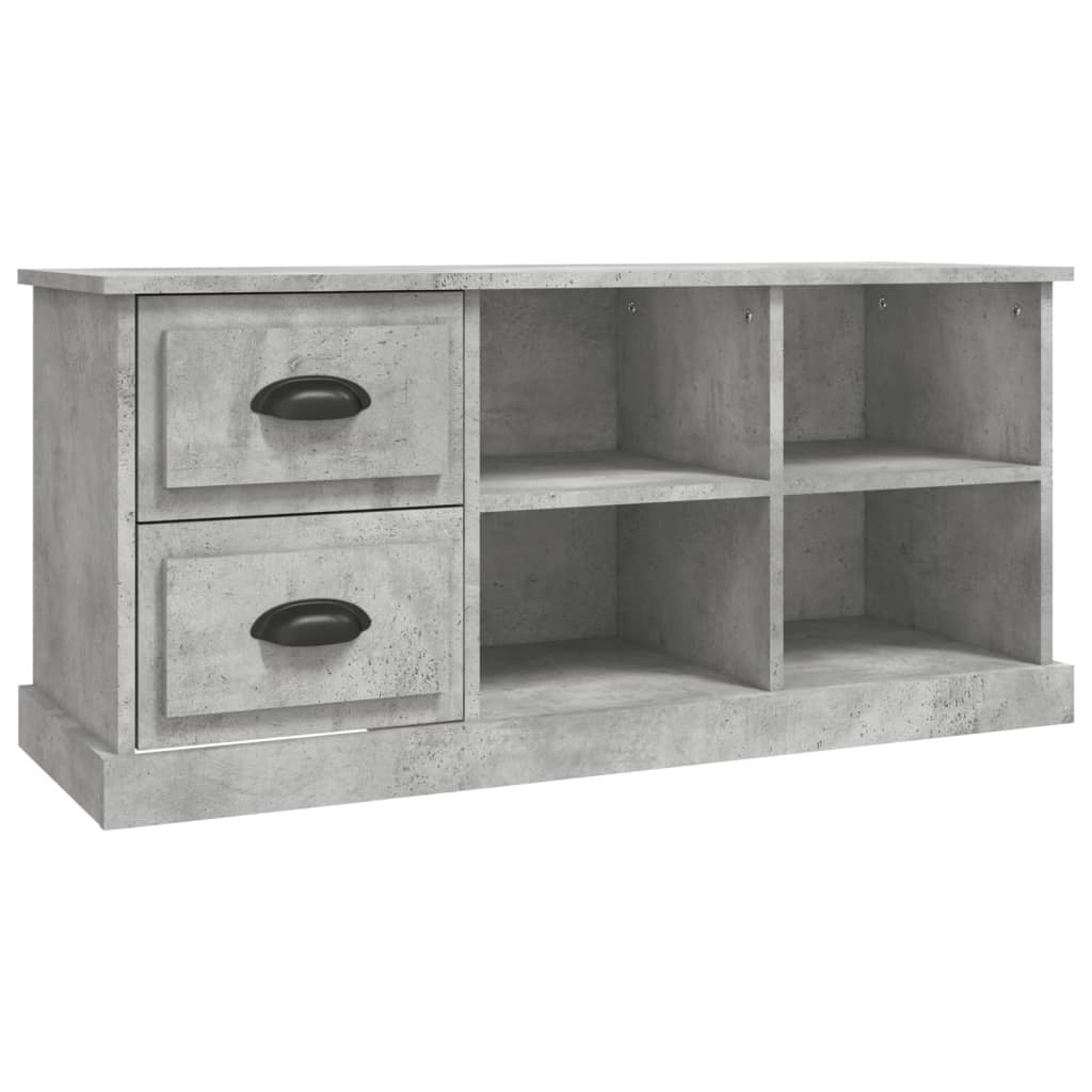 vidaXL Mueble de TV madera contrachapada gris hormigón 102x35,5x47,5cm