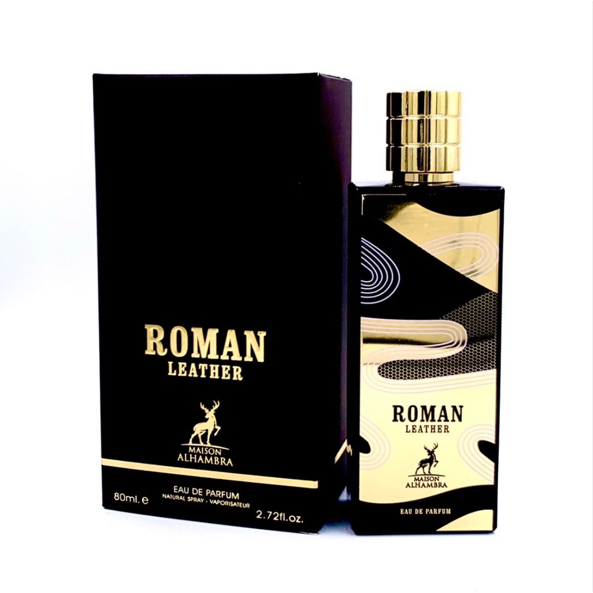 Perfume de hombre Roman Leather Maison Alhambra 80ml, Colonia de hombre árabe , Fragancia de señor Maison Leather