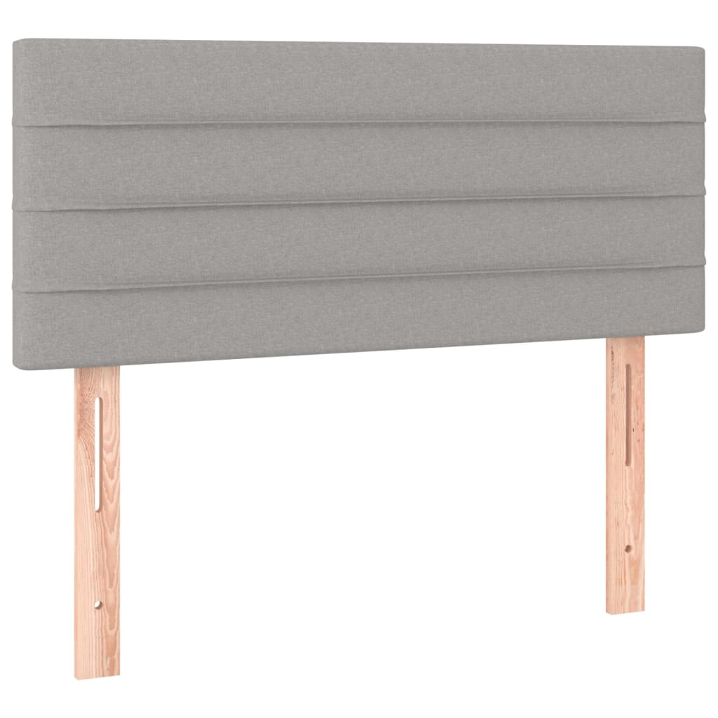 vidaXL Cabecero con LED de tela gris claro 100x5x78/88 cm
