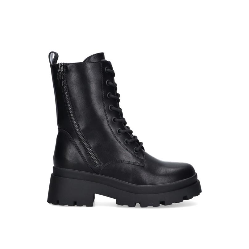 Botin Militar Mustang - Mujer - Suela Plana - Modelo 53261 - Color Negro