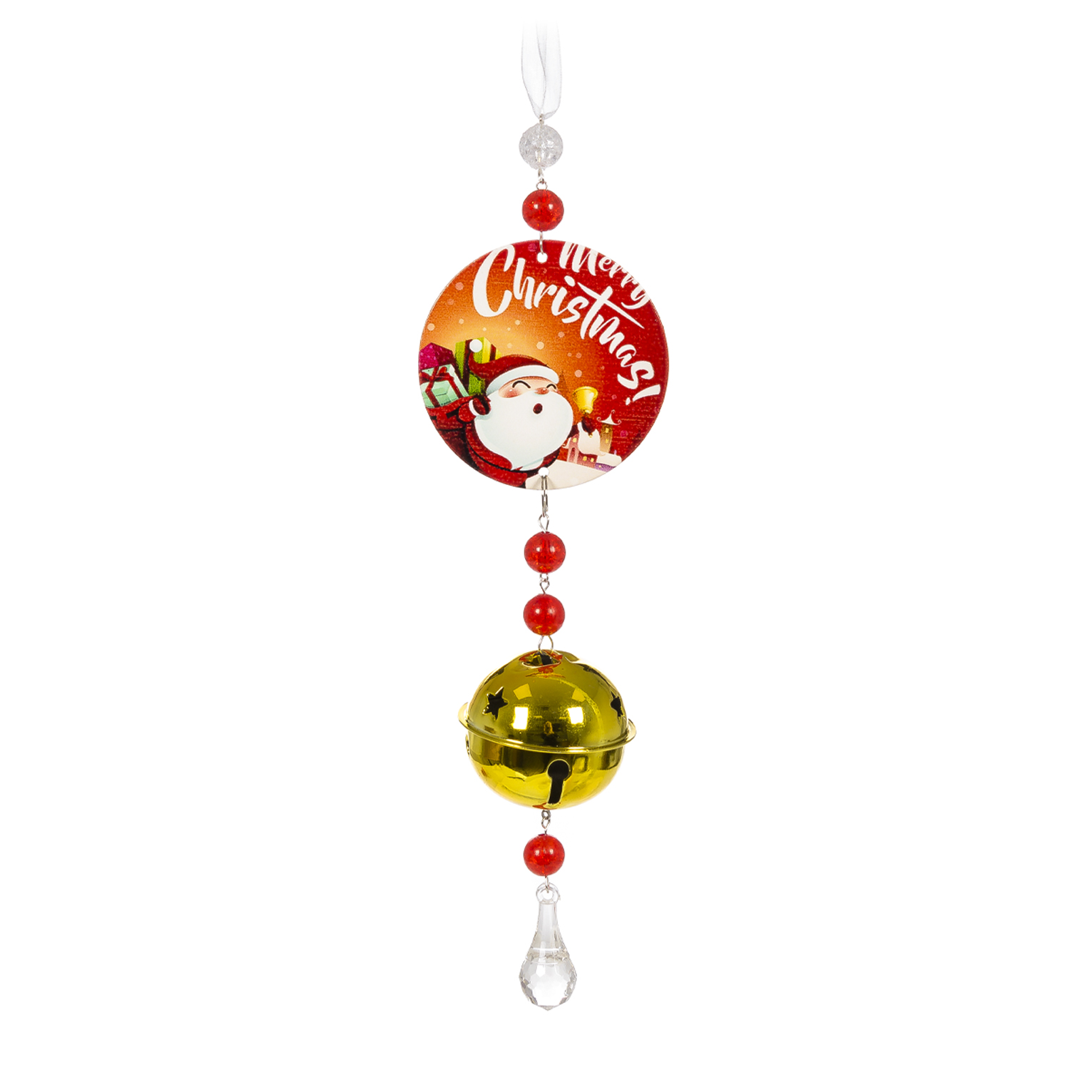 DAM. Colgante de navidad con cascabel. 26cm. 8x4x26cm
