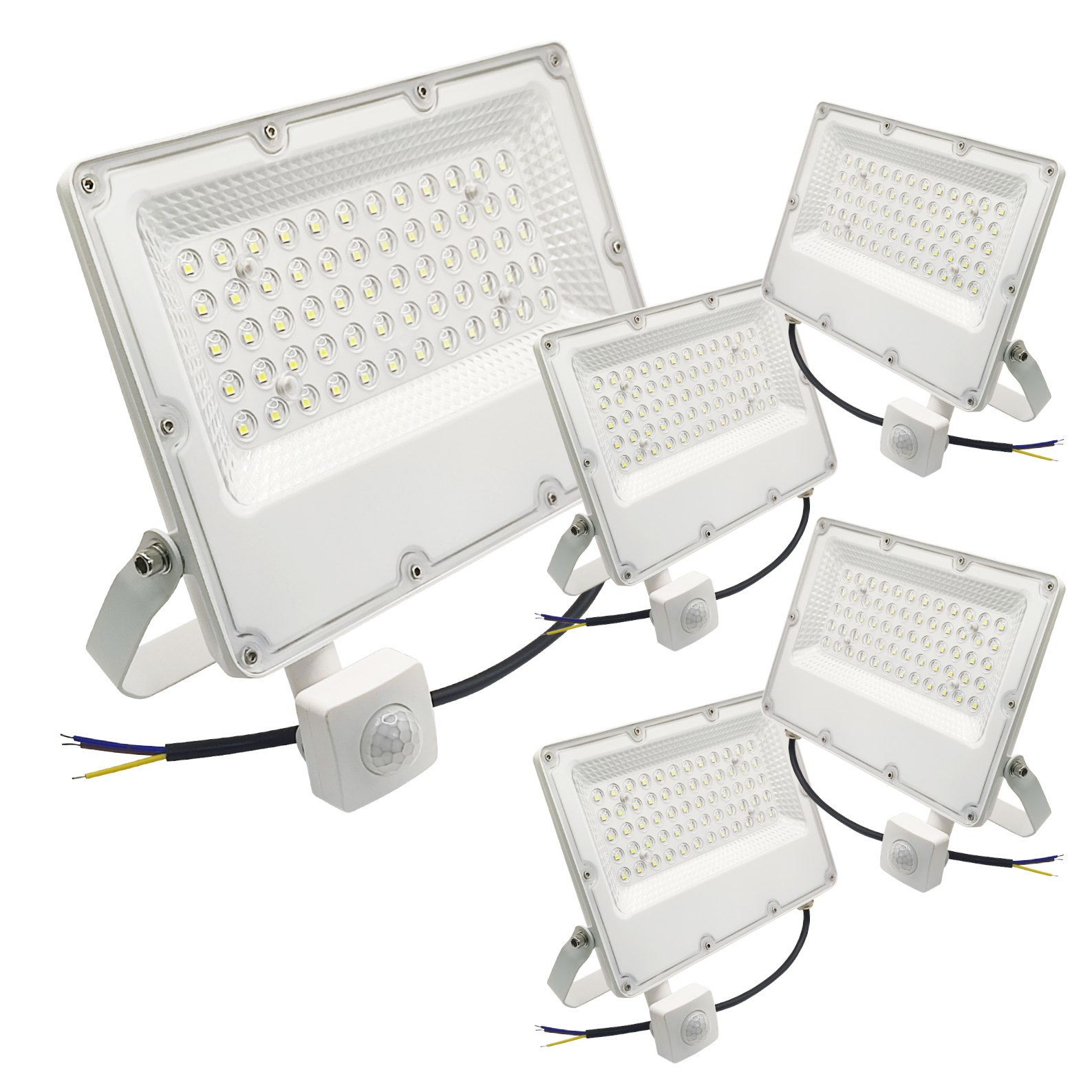 LED ATOMANT Foco Proyector LED con Sensor de Movimiento 50W, Color Blanco Frio (6500K), Impermeable IP65, 5850 Lumenes, Foco Jardin, Luces LED Exterior, Luz Jardín, Patio, Terraza, Seguridad, Caminos, Lámpara