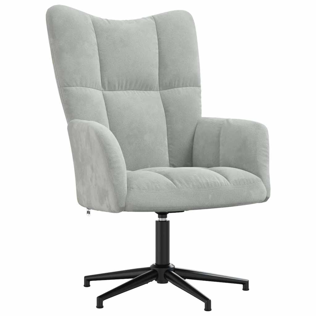 vidaXL Sillón de relax de terciopelo gris claro