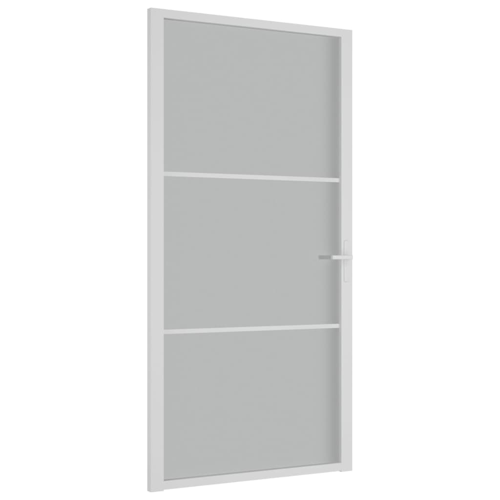 Puerta Interior de Vidrio y Aluminio Mate Corrediza Habitación Color Blanco y escarcha, Negro y escarcha, Blanco y transparente y mas