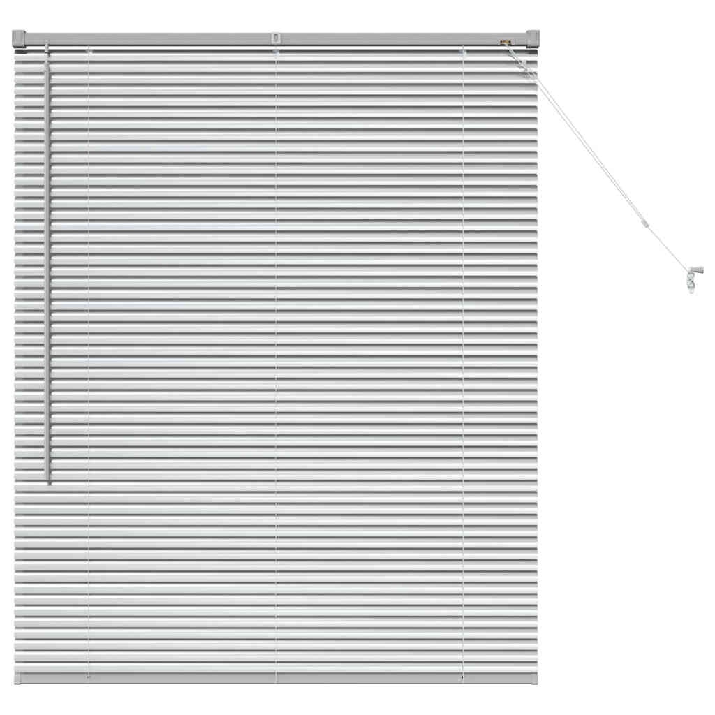 vidaXL Persianas venecianas Manual Plateado 130 x 100 cm Aluminio