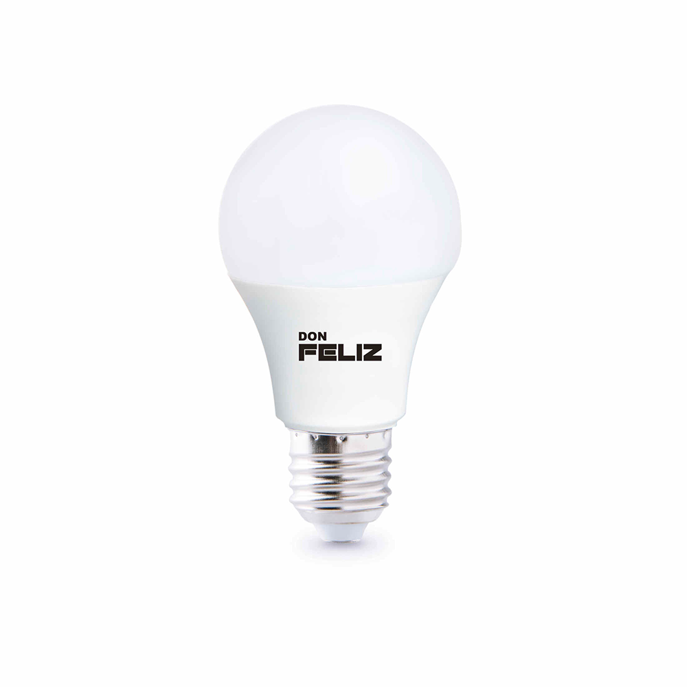 6 uds Bombilla Led A60 redonda estandar 6W/8W/9W/10W/11W/12W/13W/14W, luz blanca/luz fria 6500K , casquillo grande E27, pack de 6 uds, Don Feliz