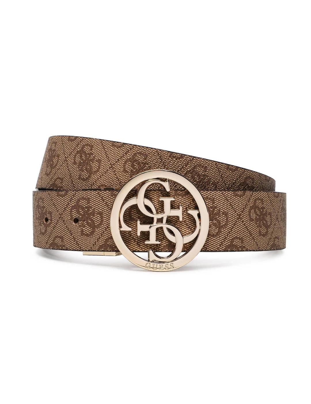 Cinturón reversible Guess Ajustable beige logo para mujer
