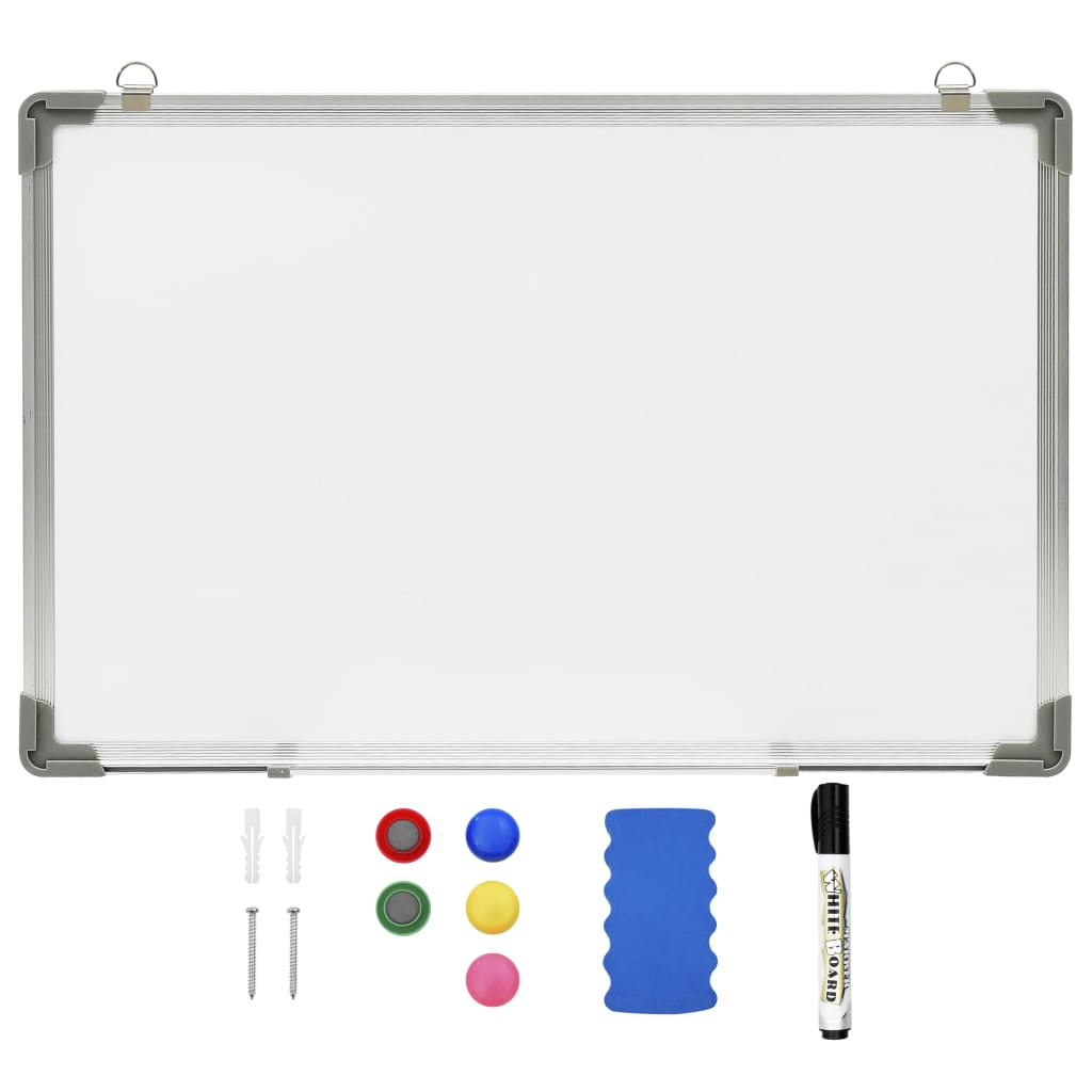 vidaXL Pizarra magnética de borrado en seco acero blanco en dimensiones 70 x 50 cm/50 x 35 cm/110 x 60 cm y más