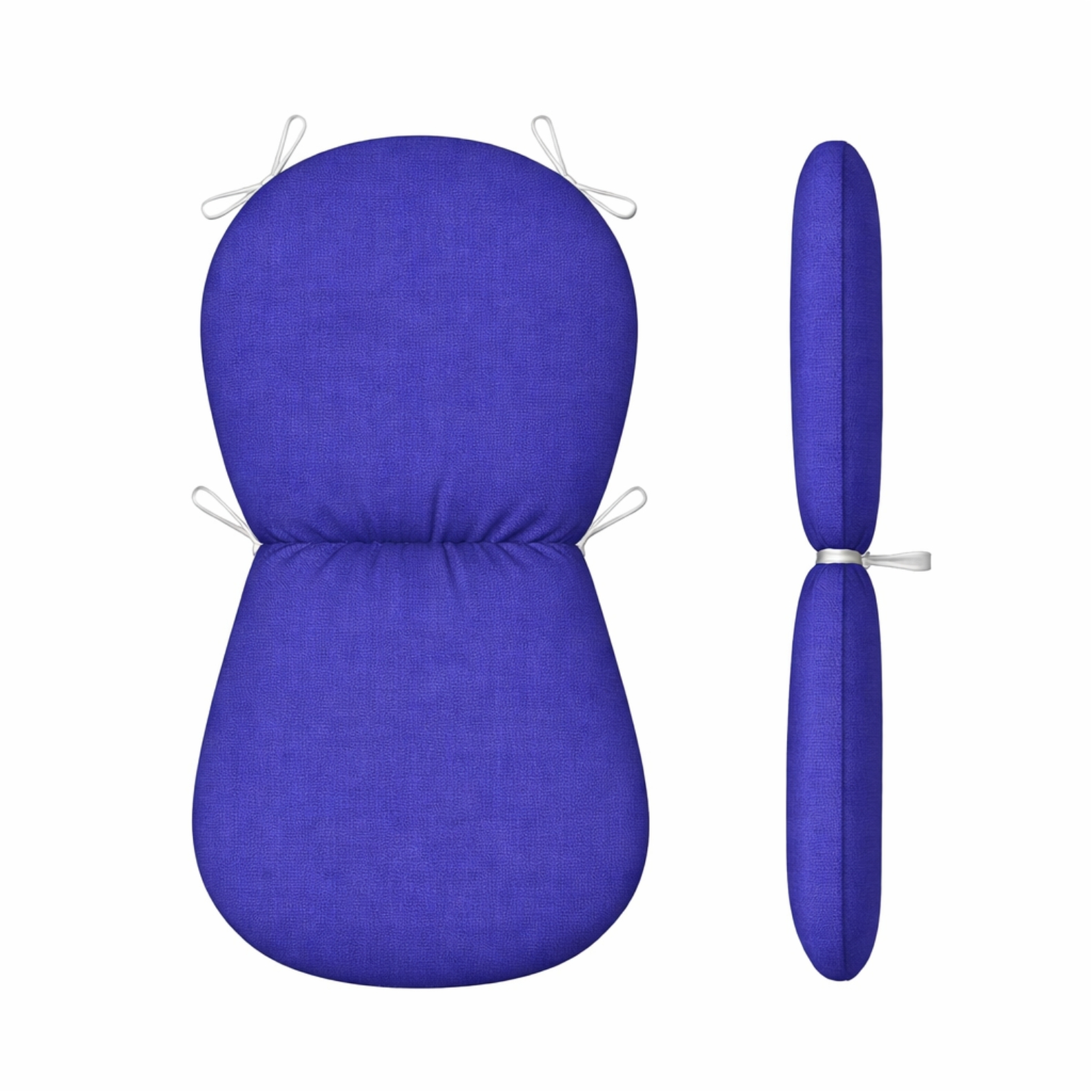 PIND Cojín para Silla de Exterior en Forma de Guitarra Rayas Pack 1/2 Unidades - Almohadilla Acolchada para Silla 50x92x3,5 cm con Cremallera y Cordones Ajuste.