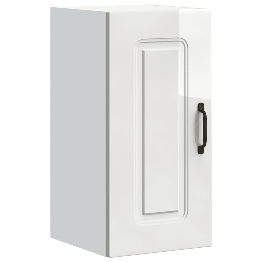 vidaXL Armario de pared de cocina Kalmar blanca de alto brillo