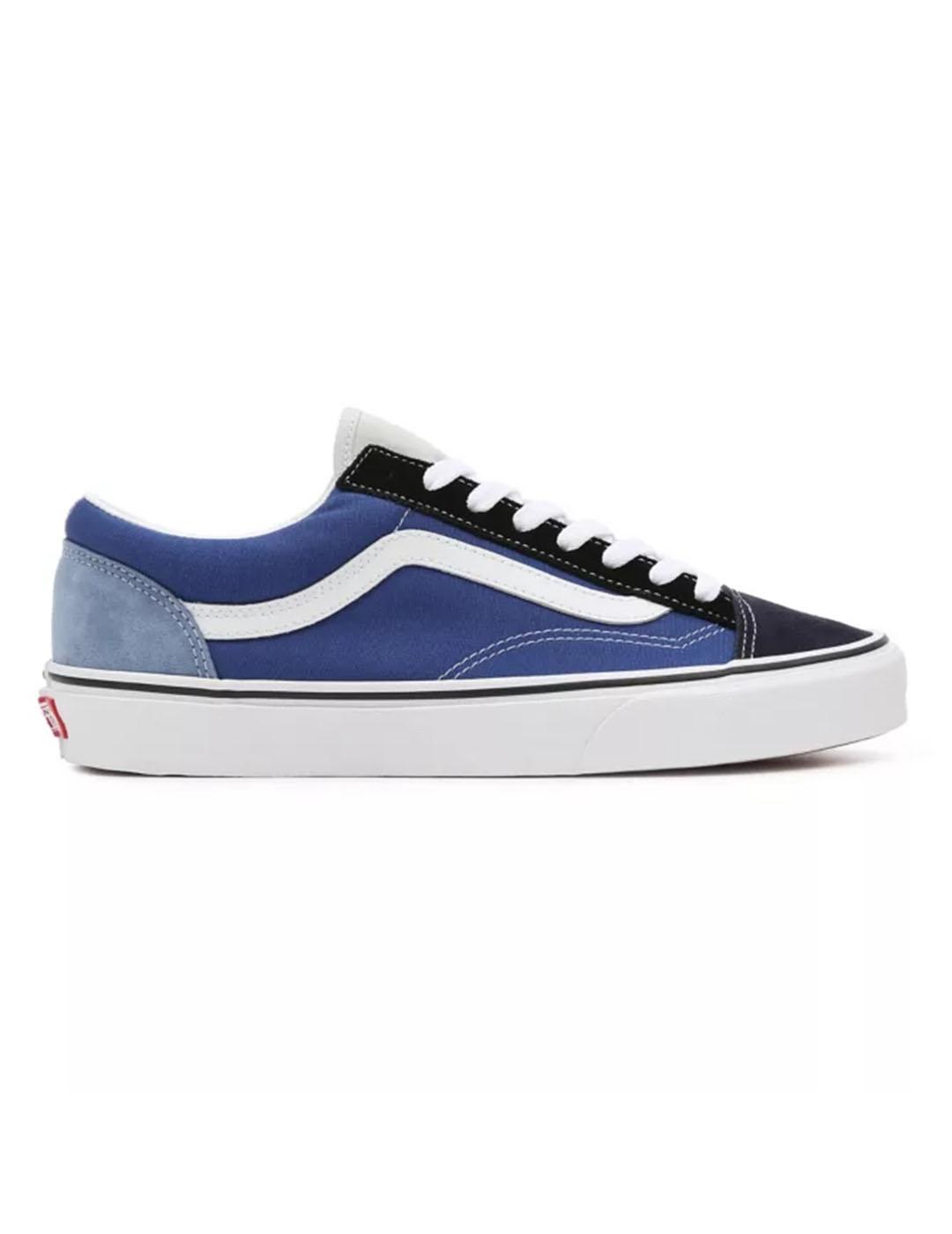 Zapatilla Hombre Vans Style 36 Azul Clásica Lona y Ante