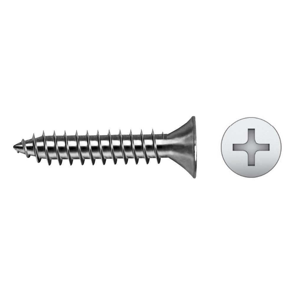 caja 250 unid. tornillo chapa avellanado philips din/ref 7982 4,2x45mm zincado celo