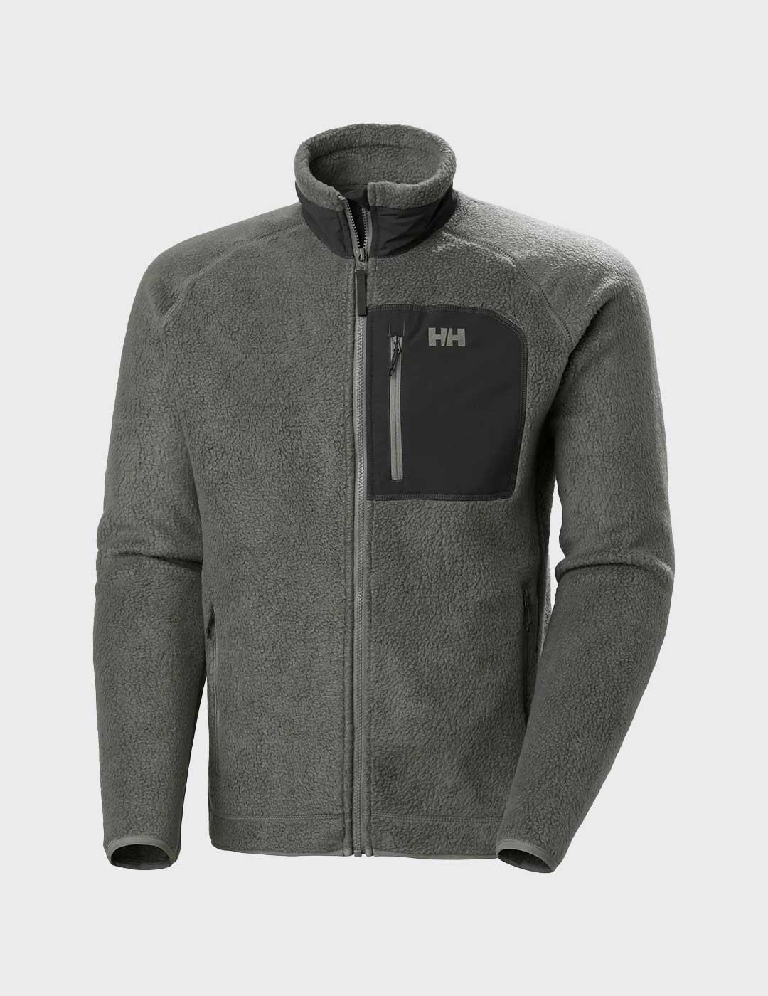 Helly Hansen Panorama Pile Block chaqueta gris para hombre
