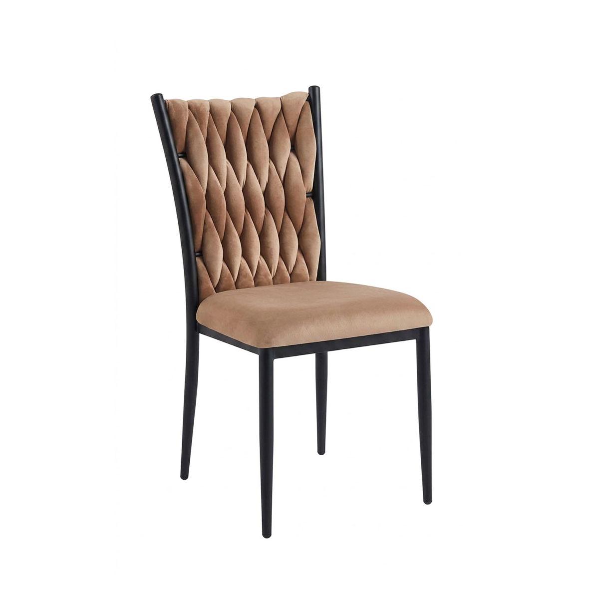 Regalos Miguel - Sillas Comedor - Silla Wiwen Black Terciopelo - Beige