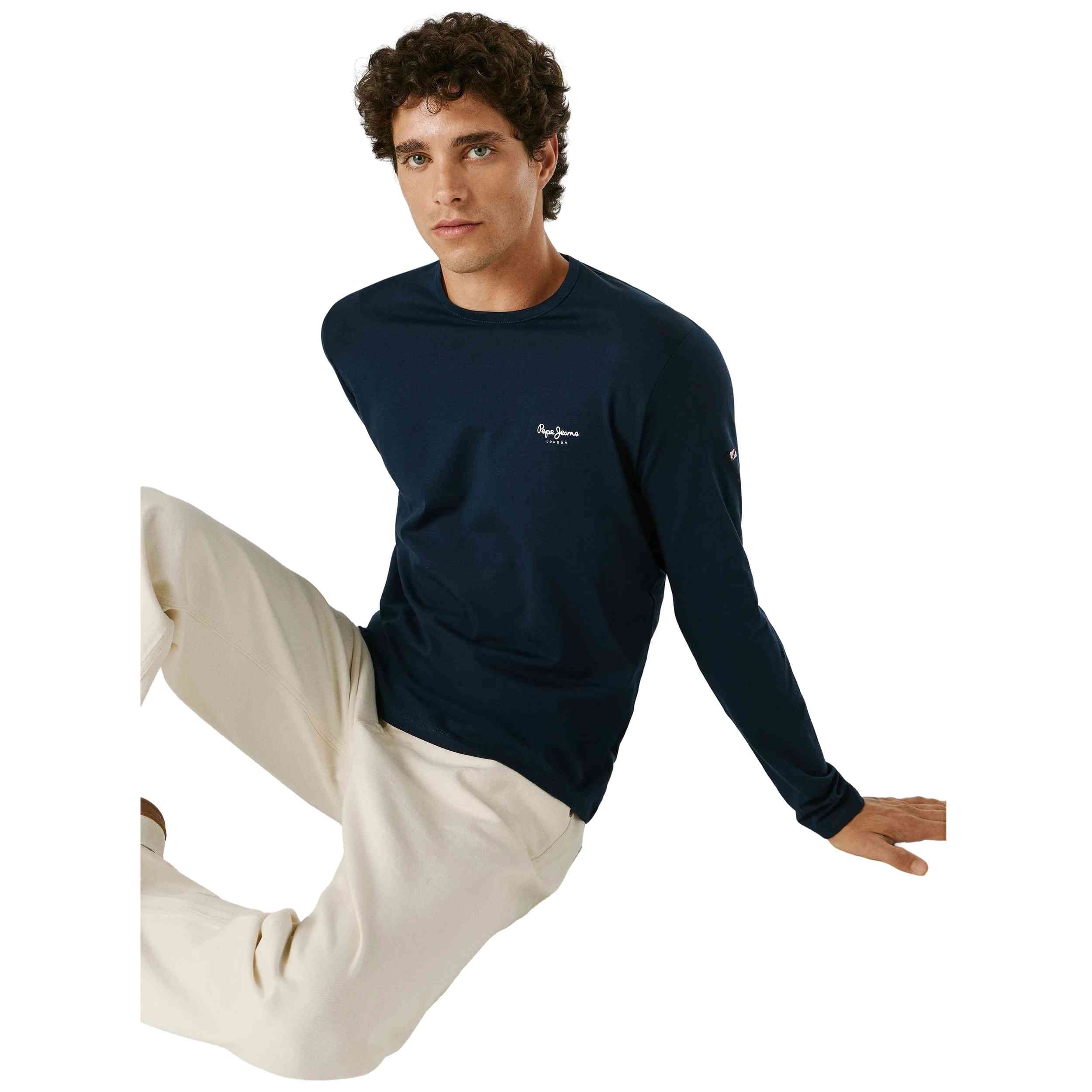 Camiseta De Manga Larga Pepe Jeans modelo Original Basic 2 Long N para Hombre en color Azul