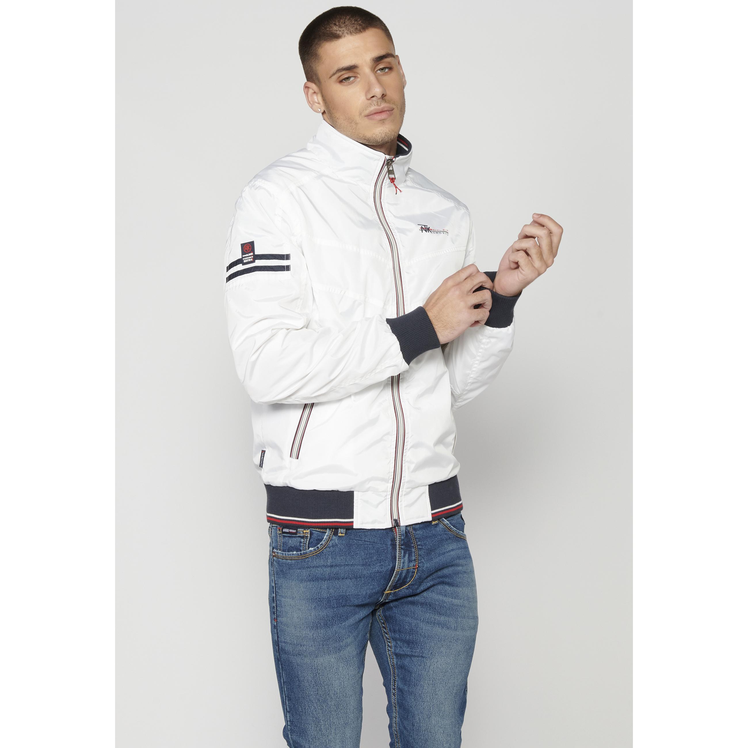 Koroshi - Cazadora técnica hombre inspiración náutica cuello alto cremallera contraste poliéster ligera versátil