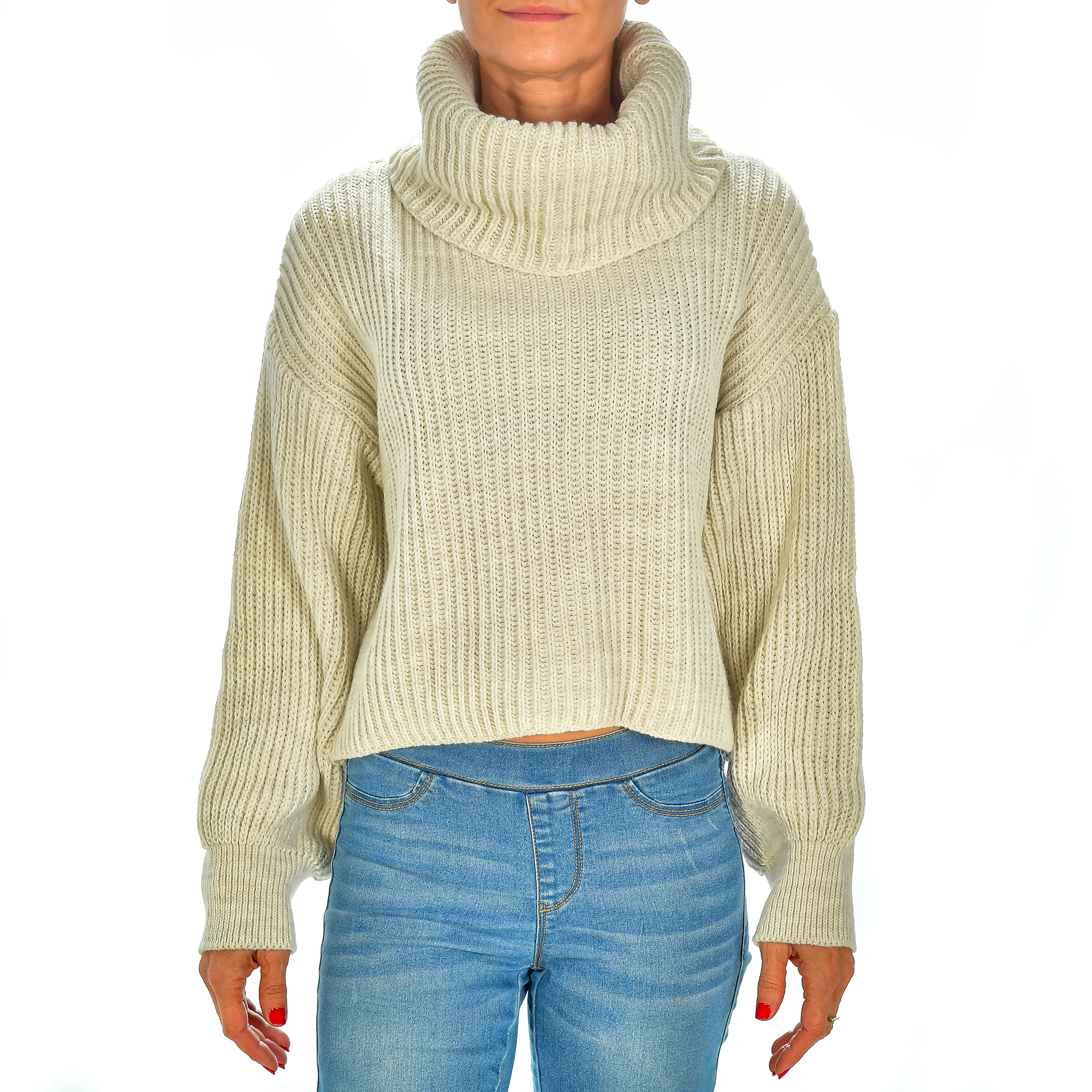 Firenze Artegiani. Jersey cuello vuelto talla única. Made in Italy.