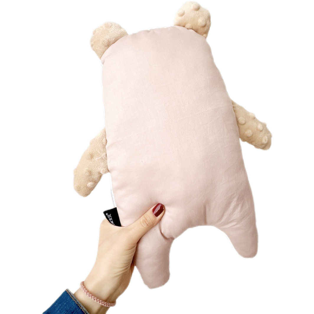 CA Almohada relajante para bebés para evitar sobresaltos y que el bebé se duerma, almohada de artefacto, juguete anticolisión de frijol, almohada de oso