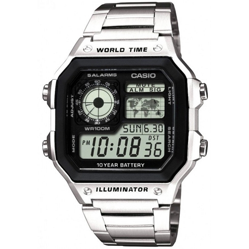 19219 | CASIO Youth AE-1200WHD-1AVEF Reloj de Pulsera Digital para Hombre Color Plateado