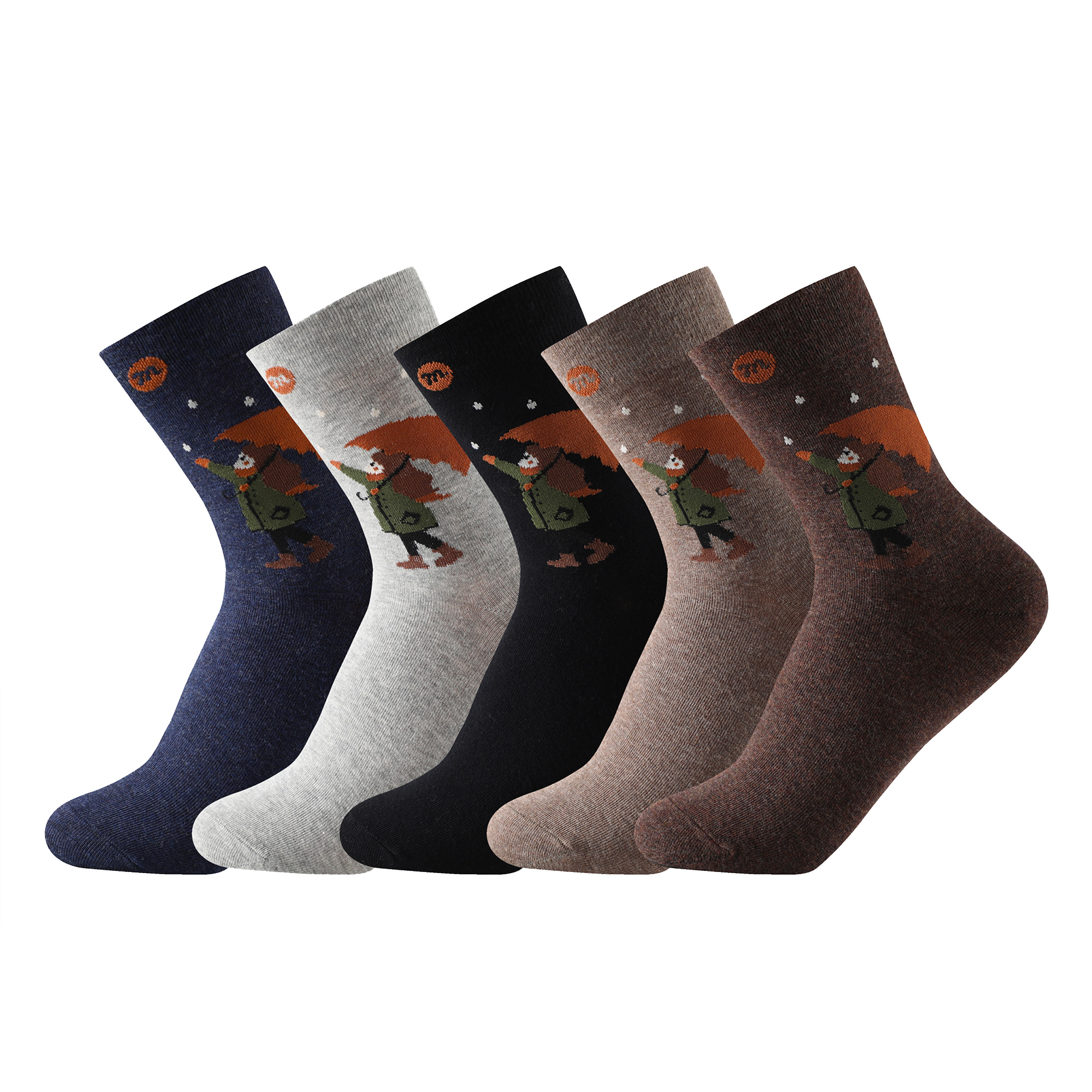 Calcetines bonitos para regalar Balseti. Pack con 5 pares de calcetines estampados de caña alta con motivos alegres en colores. Talla única, válidos para las tallas de la 35 a la 41.