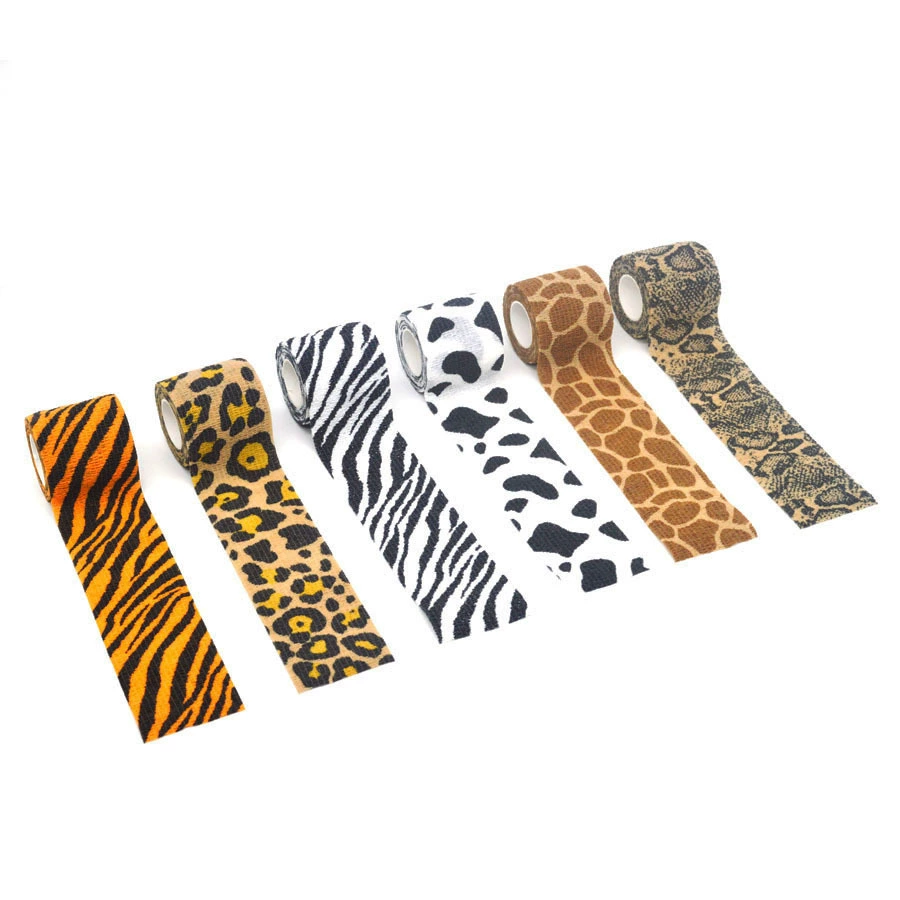 Venda autoadhesiva no Tejida Protección Deportiva exterior animal antirobo Mascota 6 Rollos estampado