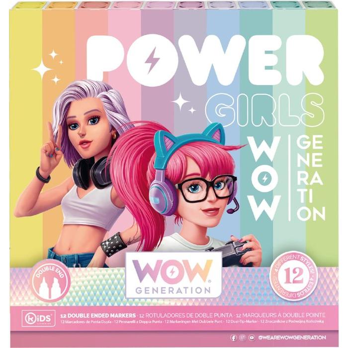 KIDS ROTULADOR DOBLE PUNTA COLORES PASTEL WOW GENERATION WOW 15x18x1 Cms.