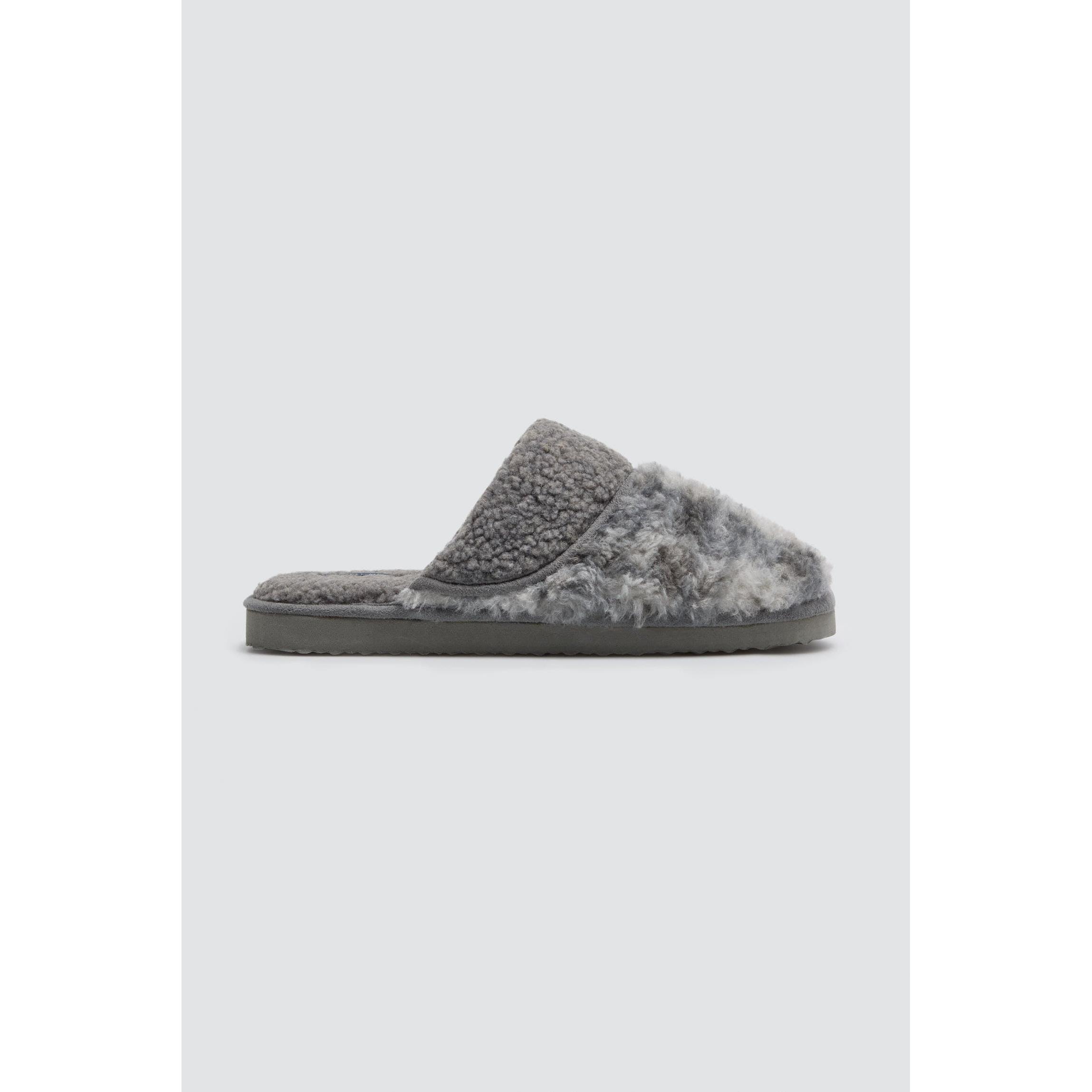 Ysabel Mora - Zapatillas de casa contrastadas borreguito y pelo gris