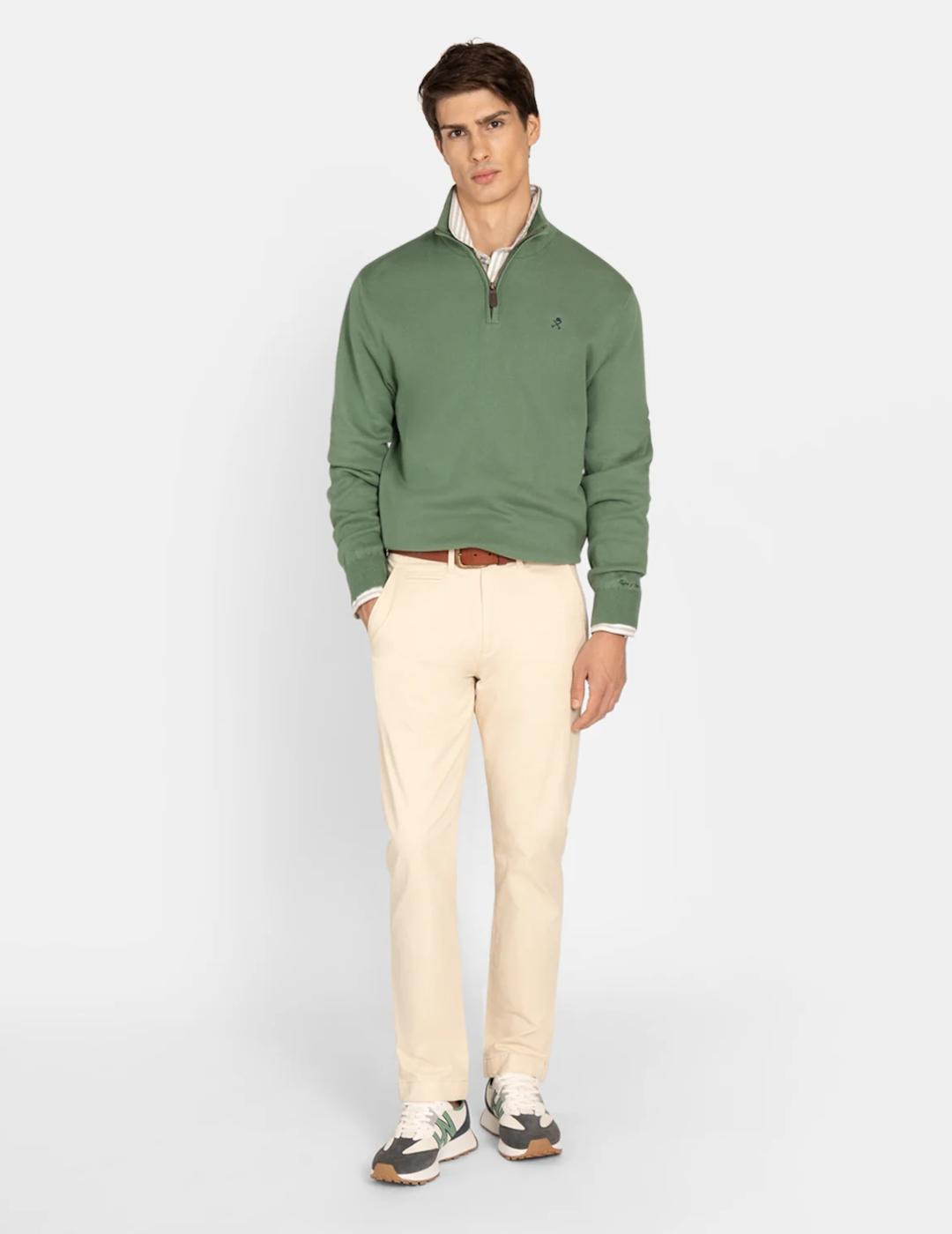 HARPER JERSEY ZIP VERDE