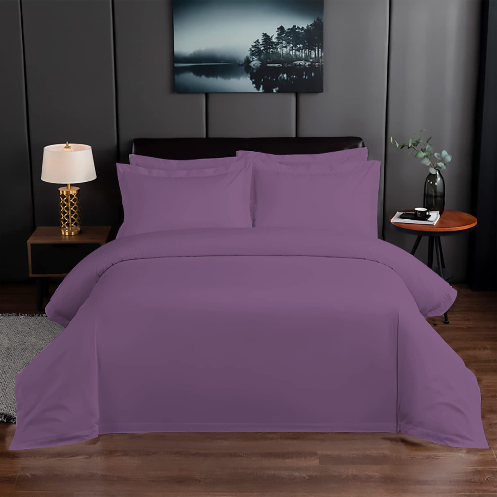 yibo Juego de Funda Nórdica 100% POLISTER Piezas para Cama 1 Funda Nórdico + Sabana Bajera + Funda DE Almohada