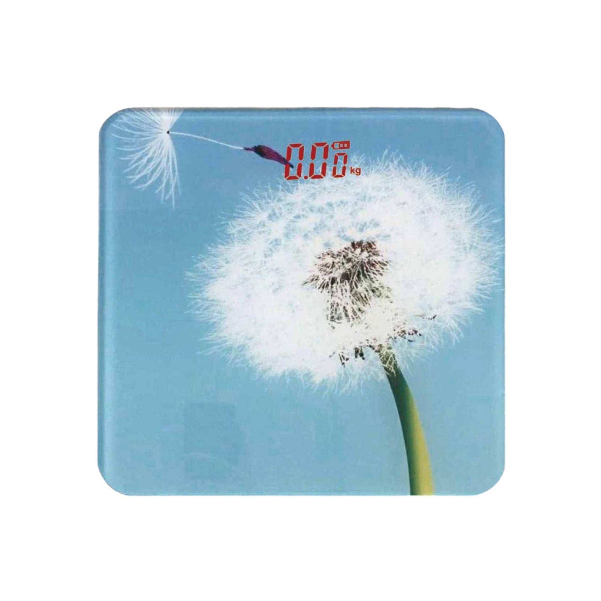 Báscula Digital electronica de Baño Sanda con Imágenes de Dibujos Animados.Base de cristal,Medida 28cm×28cm