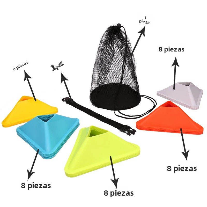 TK 20PCS 40PCS Conos De Entrenamiento De Fútbol Triángulos Para Práctica En Campo Deportivo Agilidad Equipamiento Portátil Para Niños Y Adultos
